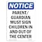 Signmission OSHA Notice, 7" Height, NOTICE Parent Guardian Must Sign Sign, 7" X 5", Portrait OS-NS-D-57-V-16319 - alternate 1